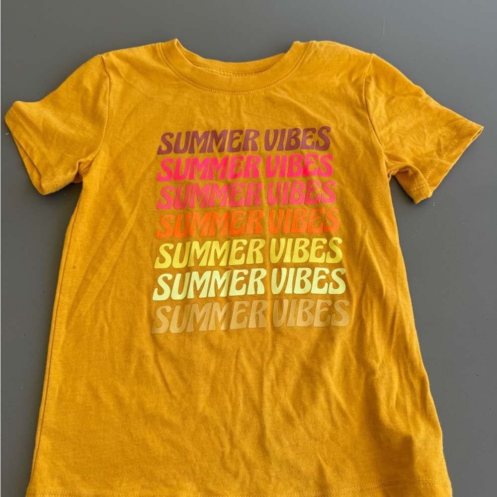 Cat & Jack Summer Vibes T-Shirt - Mustard Yellow